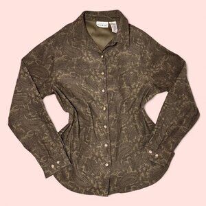 Vintage paisley button-up jacket